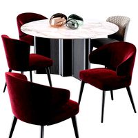 Minotti Aston Dining Chair Lou Dining Table