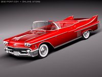 Cadillac Deville Convertible 1958 3D Model