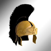 Gold Roman Helmet with plume