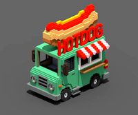 Voxel HotDog Van