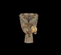 Evil witch flying mortar