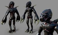 Insectoid alien character - Rigged and animated
