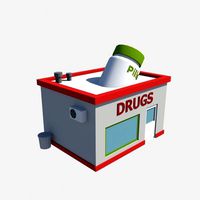 low poly drug store