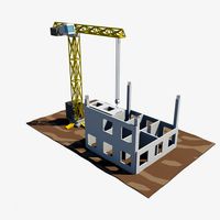 3D model building krane