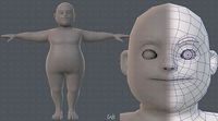 Base mesh man character V08