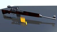 WW2 German Rifle Gewehr 43 for Blender