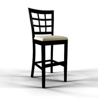 Chair No 9 - Cornwell Lattice-back Microfiber Seat Counter Stool