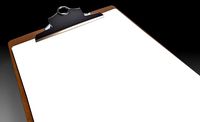 classic clipboard with paper