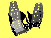 Light weight car racing interior seat