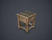 Tabouret with Storage Compartment