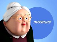 Memaw Stylized Female Elderly Character