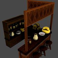 Medieval Tavern Balcony Interior
