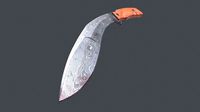 knife fox extreme tactical KUKRI low poly damask