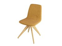 Chair TORSO 837-I POTOCCO Ornage-brown flax and natural ash