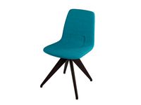 Chair TORSO 837-I POTOCCO Turquoise and dark brown ash