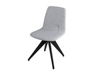 Chair TORSO 837-I POTOCCO Gray flax and black ash