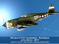 Republic P-47C Thunderbolt - Little Butch - QP-V