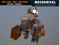 Low Poly Warbots Mechanoids  Animated - Game Ready