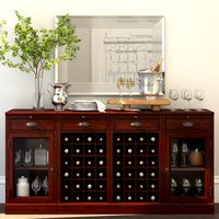 MODULAR BAR BUFFET WITH 2 WINE GRID BASES