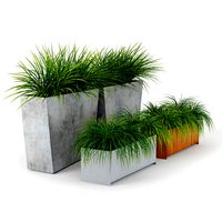 Twista Contemporary Modern Outdoor Planter Pot grass