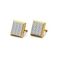 Classic Grid Stud Earring | 3D