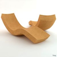 Cork Chaise Longue 3D Model
