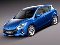 Mazda 3 hatchback 2012 european 3D Model