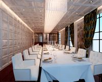 Restaurant Space 084 3D Model