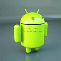 Official Google Android OS Logo Mascot 3D Model