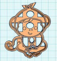 Monkey Cookie Cutter  | 3D