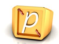 P - Jewelry Ring ready for 3d print | 3D