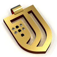 Juventus pendant 7 gems | 3D