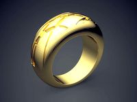 Engraved Ring CAD-3319 | 3D