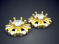 Brooch With Diamonds  CAD 4643 | 3D