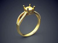 Ring With Two Arches On The Side CAD 5128 | 3D