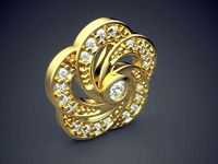 Pendant With Diamonds CAD-5216 | 3D