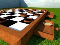 Checkers game 3D Model