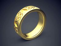 Engraved Ring CAD-6007 | 3D