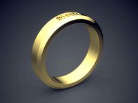 Engraved Ring CAD-6301 | 3D