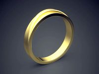 Engraved Ring CAD-6434 | 3D