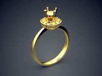 Engagement Ring CAD-6753 | 3D