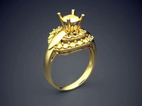 Engagement Ring CAD-6930 | 3D