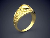 Engraved Ring CAD-6964 | 3D