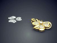 Pendant With Diamonds CAD-3464 | 3D