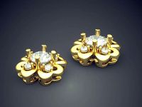 Flower Shaped Brooches CAD 3642 | 3D
