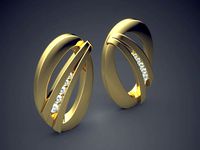 Simple Circle Brooches CAD 3702 | 3D