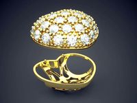 Heart Shaped Jewelry With Small Diamonds CAD 3713 | 3D