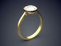 Simple Ring With Beautiful Diamond CAD 3830 | 3D