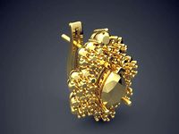 Very Detailed Brooch With Ornaments CAD 4639 | 3D