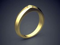 Ring With Diamond CAD-5201 | 3D